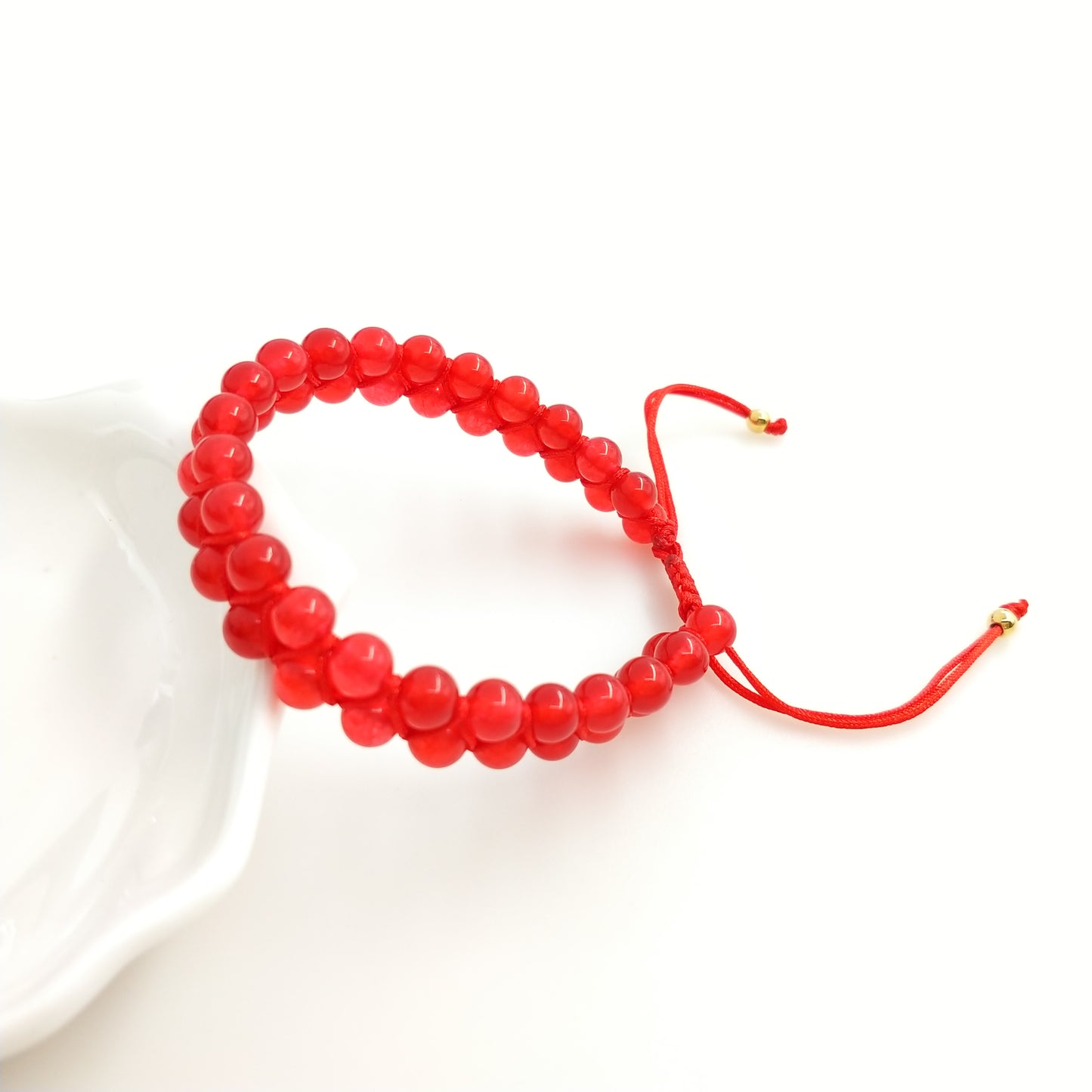 1pcs double row fengshui lucky gemstone bracelet