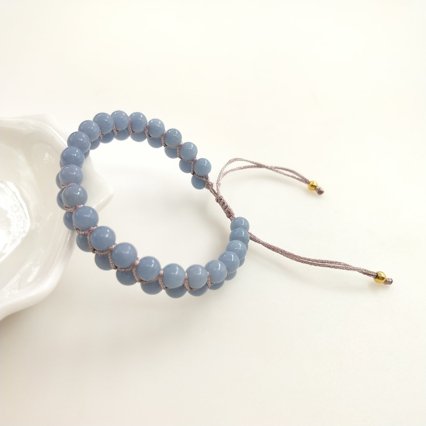 1pcs double row fengshui lucky gemstone bracelet