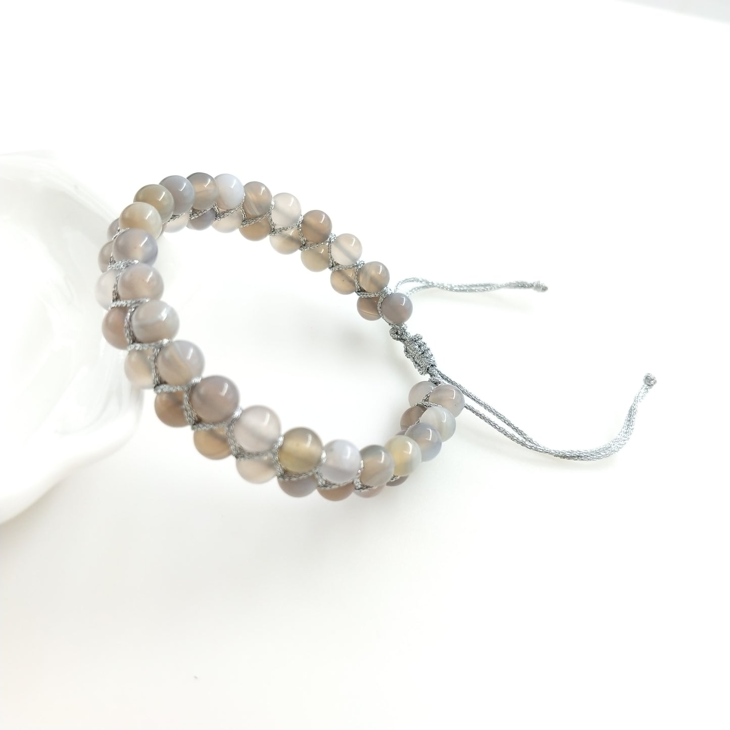1pcs double row fengshui lucky gemstone bracelet