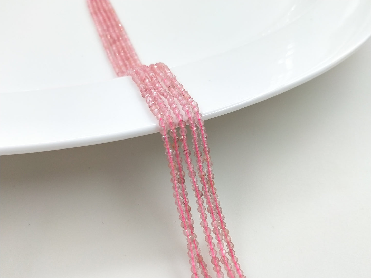 -----2mm faceted natural crystal beads