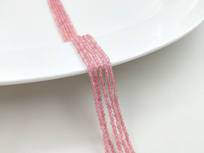 -----2mm faceted natural crystal beads