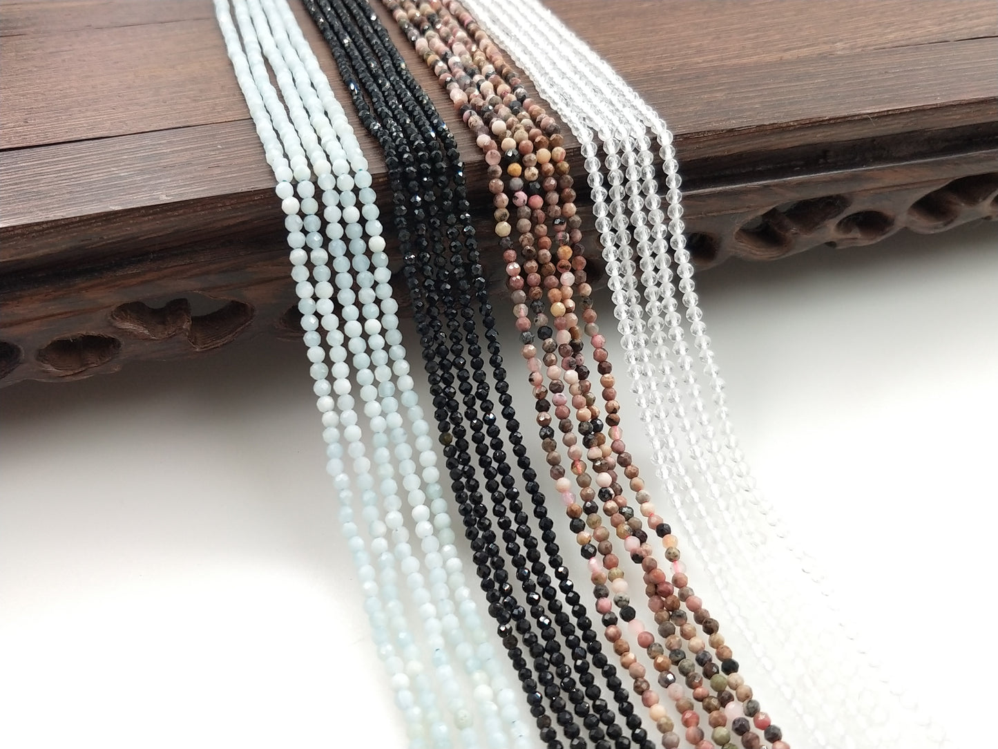 -----2mm faceted natural crystal beads