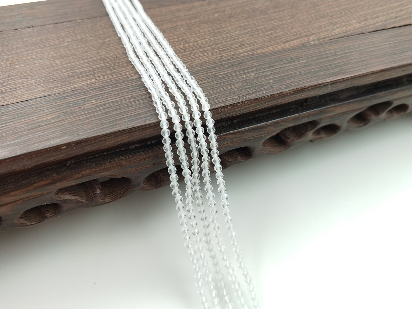 -----2mm faceted natural crystal beads
