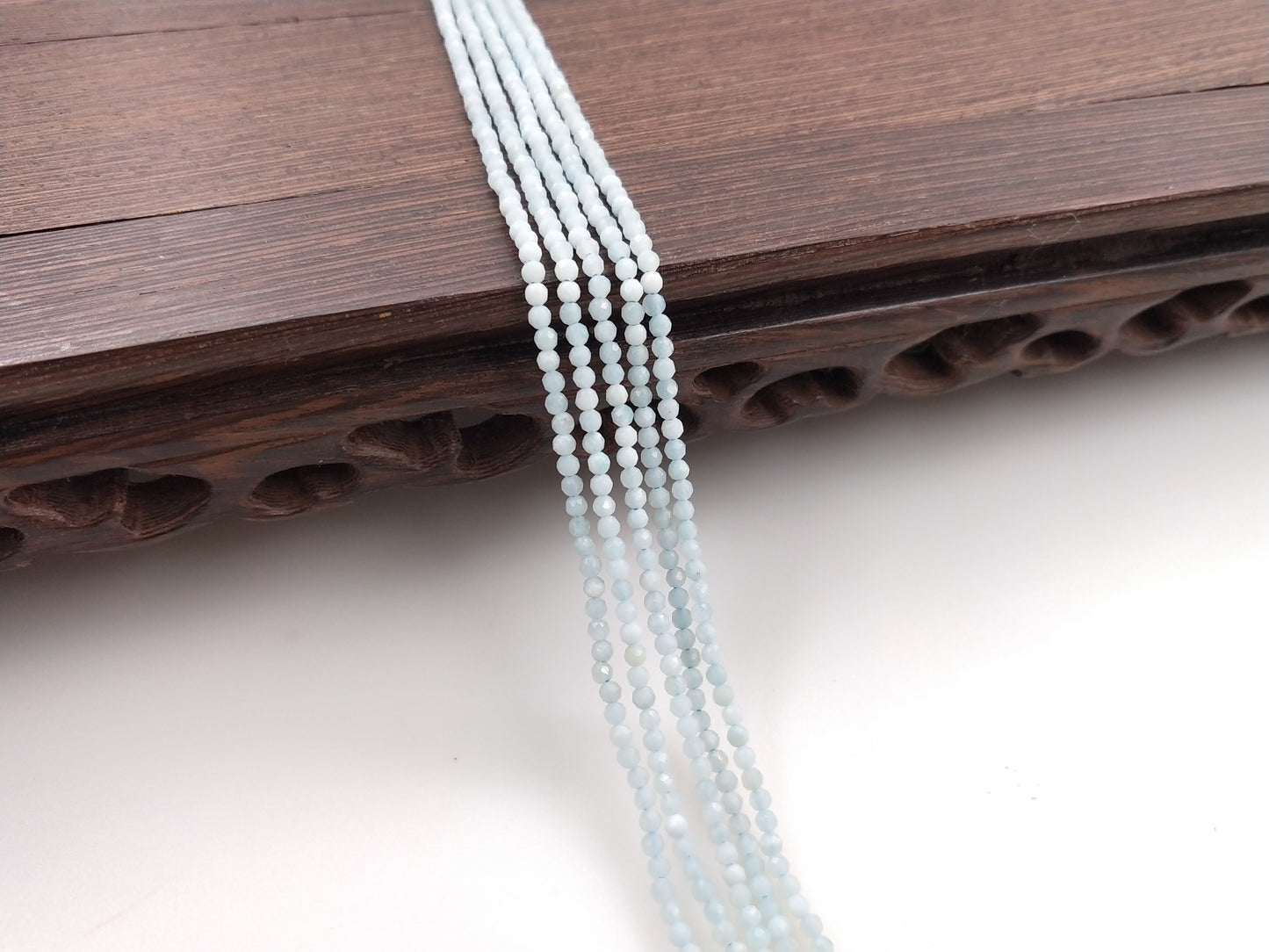 -----2mm faceted natural crystal beads