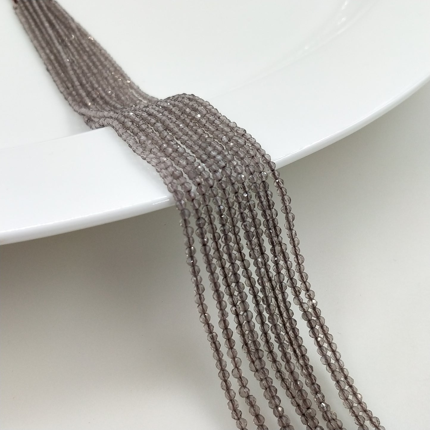 -----2mm faceted natural crystal beads