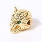 ----5pcs DIY copper+ zircon wolf head bracelet accessory