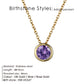 Classic Stainless Steel Birthstone Necklace Choker Women Jewelry