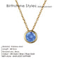 Classic Stainless Steel Birthstone Necklace Choker Women Jewelry
