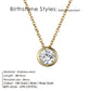 Classic Stainless Steel Birthstone Necklace Choker Women Jewelry
