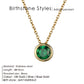 Classic Stainless Steel Birthstone Necklace Choker Women Jewelry