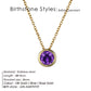 Classic Stainless Steel Birthstone Necklace Choker Women Jewelry