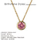 Classic Stainless Steel Birthstone Necklace Choker Women Jewelry