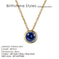 Classic Stainless Steel Birthstone Necklace Choker Women Jewelry