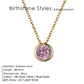 Classic Stainless Steel Birthstone Necklace Choker Women Jewelry