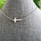 STAINLESS STEEL sideways CROSS necklace
