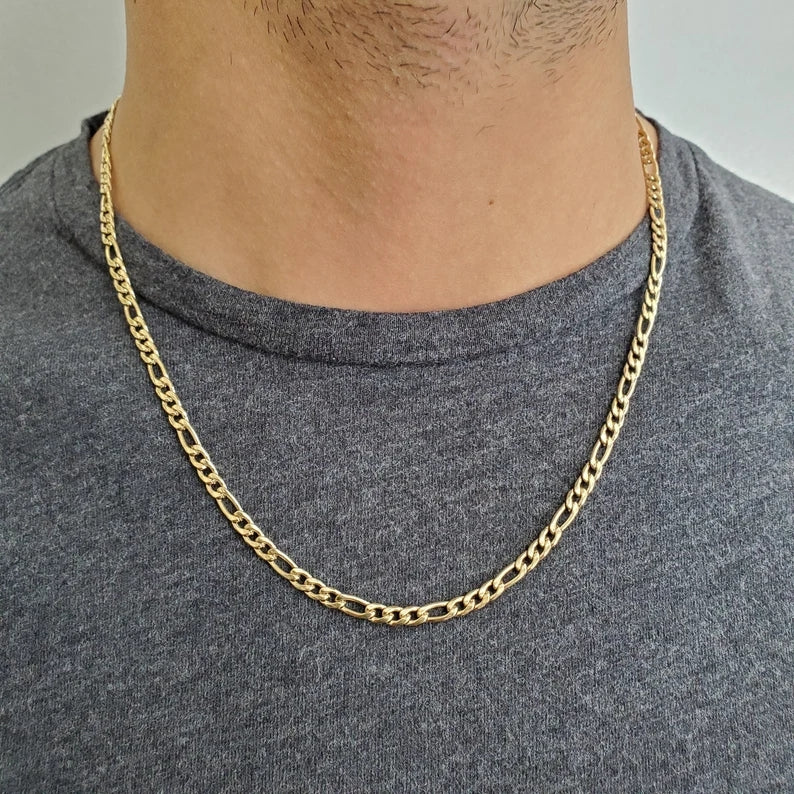 3.5mm Figaro Link Stainless Steel necklace