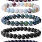 Natural 8mm Gorgeous Semi-Precious Gemstones Bracelet
