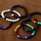 Black Lava Stone 7 Chakra Bracelets