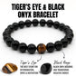 1pcs bring courage and strength tiger eye and black onyx bracelet