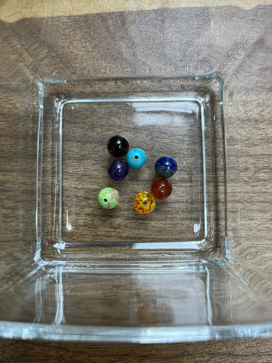 -----DIY 7 Charka gemstone beads-7pcs