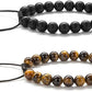 Men Women Gifts Bracelet Braided Rope Natural Tiger Eye Stone Yoga Bracelet Bangle